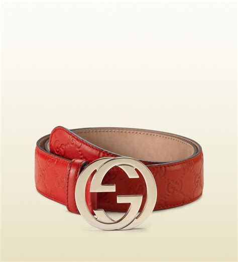 gucci red belts|red Gucci belts silver buckle.